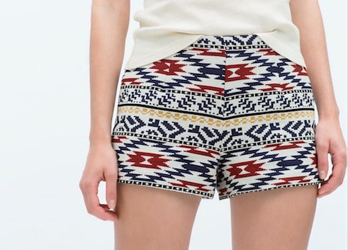 Short aztèque Zara