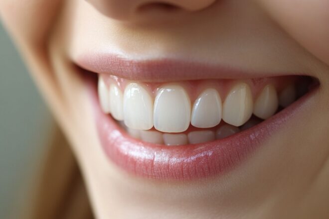 Gros plan d un sourire éclatant