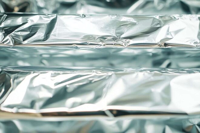 Prise de vue rapprochée d une étagère en aluminium brillant