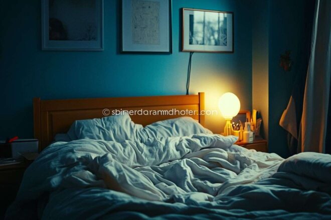 Chambre faiblement éclairée