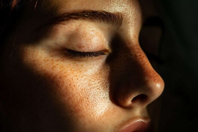 Éclairage doux sur un visage fatigué