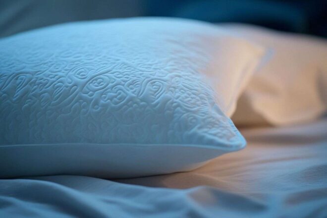 Gros plan d un oreiller montrant différentes positions de sommeil