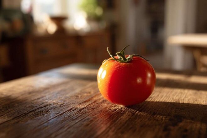 Gros plan d une tomate vibrante